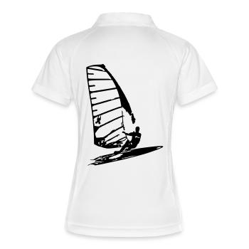 PlancheCà 4 Sail - Frauen Polo atmungsaktiv - Weiß/Navy - Hinten