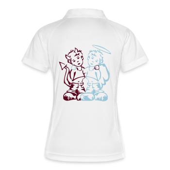 Ange ou Démon - Polo respirant Femme - blanc/marine - Dos