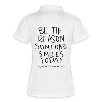 Be The Reason Someone Smiles Today - Polo respirant Femme - blanc/marine - Dos