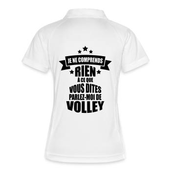 parlez-moi de volley - Polo respirant Femme - blanc/marine - Dos
