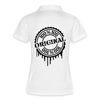 Cool 100 % Original Stempel - Frauen Polo atmungsaktiv - Weiß/Navy - Hinten
