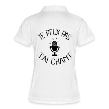 Je peux pas j'ai chant - Polo respirant Femme - blanc/marine - Dos