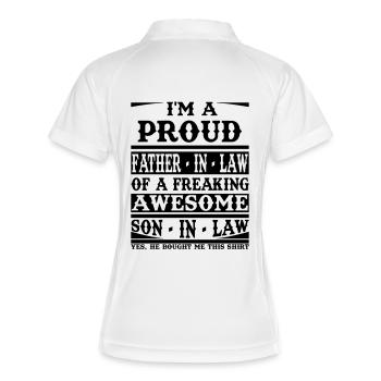 Proud Father In Law Of A Freaking Awesome Son In - Women's Polo breathable - white/navy - Back