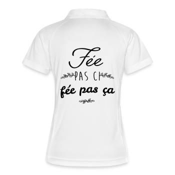 Fée pas ci fée pas ca - Polo respirant Femme - blanc/marine - Dos