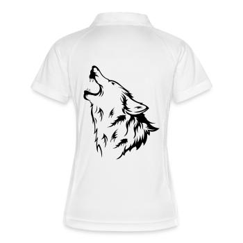 loup - Polo respirant Femme - blanc/marine - Dos
