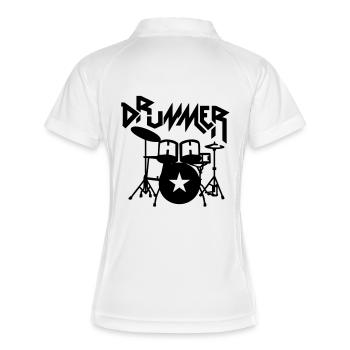drummer - Women's Polo breathable - white/navy - Back