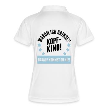 Kopfkino - Darauf kommst du nie! - Women's Polo breathable - white/navy - Back