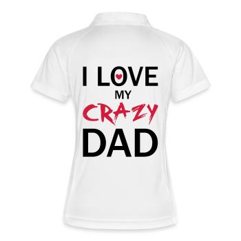 Love Dad - Polo respirant Femme - blanc/marine - Dos