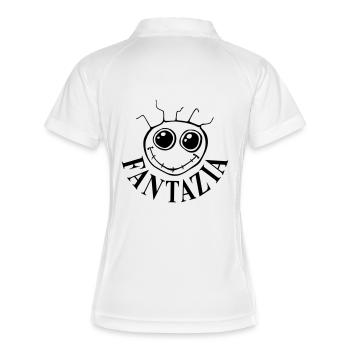 Fantazia Smiley Face - Polo respirant Femme - blanc/marine - Dos