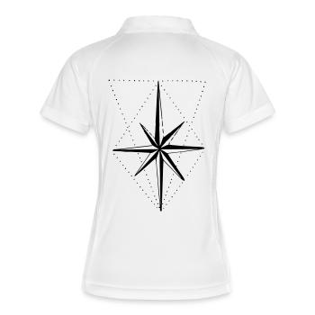 compass - Women's Polo breathable - white/navy - Back