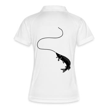 Brochets - Polo respirant Femme - blanc/marine - Dos