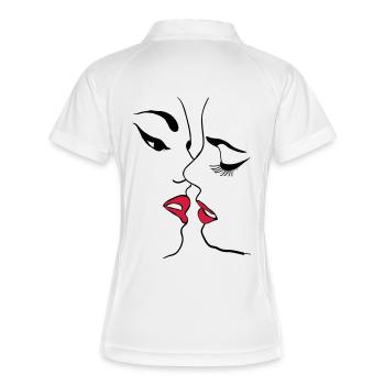 Lesbian - Women's Polo breathable - white/navy - Back