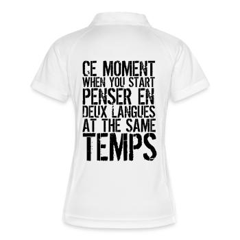 Fun, Funny, Lustig, Sprüche, Witzig, Jokes, Witz - Women's Polo breathable - white/navy - Back