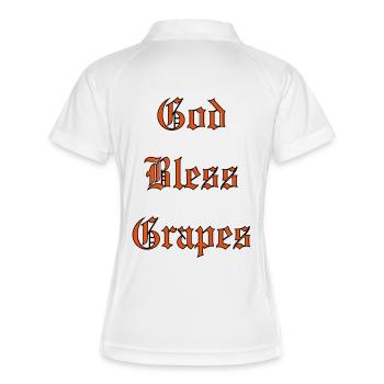 Que Dieu bénisse les raisins - Polo respirant Femme - blanc/marine - Dos