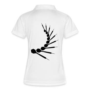 Dart Pattern - Women's Polo breathable - white/navy - Back