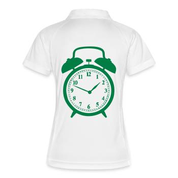 wecker - Frauen Polo atmungsaktiv - Weiß/Navy - Hinten