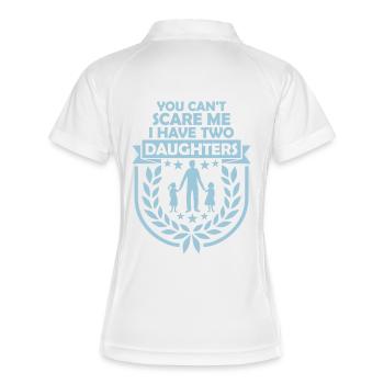 I have two daughters - Frauen Polo atmungsaktiv - Weiß/Navy - Hinten