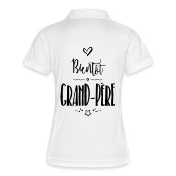 Bientôt grand-père - Polo respirant Femme - blanc/marine - Dos