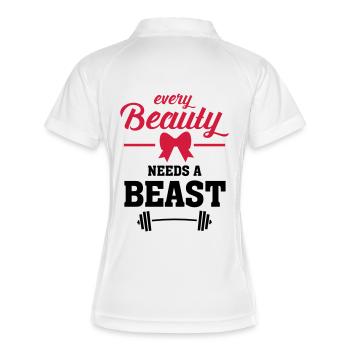 Beauty - Beast (Part 1) - Women's Polo breathable - white/navy - Back