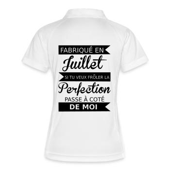 Fabriqué en juillet - Polo respirant Femme - blanc/marine - Dos