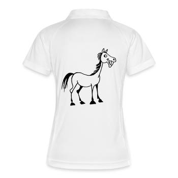 Funny horse - Women's Polo breathable - white/navy - Back