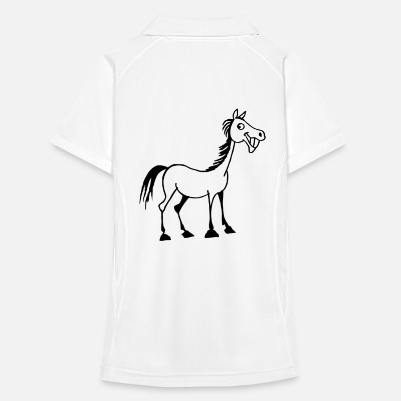 lustiges Pferd Frauen Polo atmungsaktiv