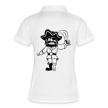 Pirate Holzbein Dreispitz degen - Polo respirant Femme - blanc/marine - Dos