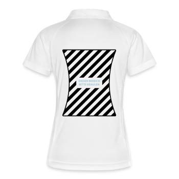 Bitte kraulen - Frauen Polo atmungsaktiv - Weiß/Navy - Hinten