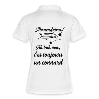 Abracadabra Connard - Noir - Polo respirant Femme - blanc/marine - Dos