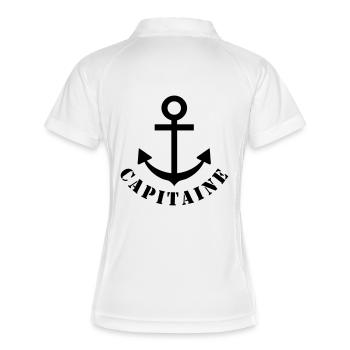 capitaine - Frauen Polo atmungsaktiv - Weiß/Navy - Hinten