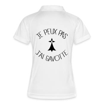 Je peux pas j'ai Gavotte - Polo respirant Femme - blanc/marine - Dos