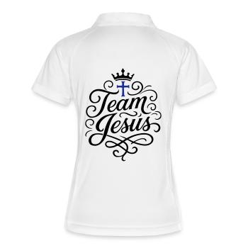 Équipe de la Croix de Jésus - Polo respirant Femme - blanc/marine - Dos