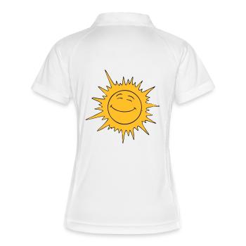 Smiley Sun - Polo respirant Femme - blanc/marine - Dos
