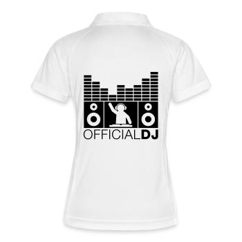 official_dj__f1 - Polo respirant Femme - blanc/marine - Dos