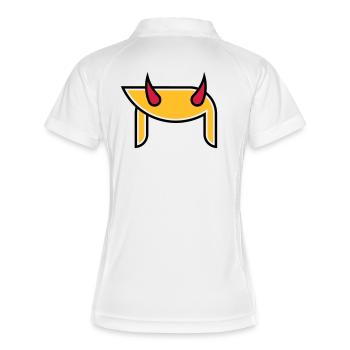 Donald Horns (Coiffure Diable Pop Art / 3C) - Polo respirant Femme - blanc/marine - Dos