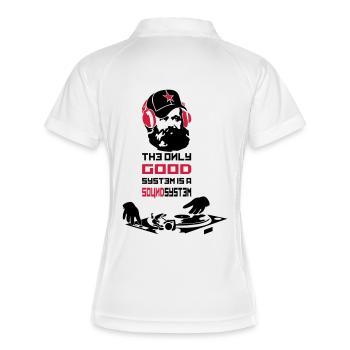 marx - Polo respirant Femme - blanc/marine - Dos