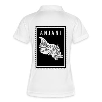 Anjani - Wayang - Polo respirant Femme - blanc/marine - Dos