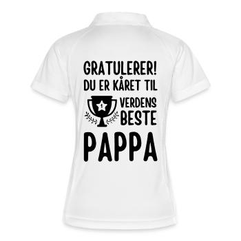 Herzlichen Glückwunsch, Sie wurden zum besten Vater der Welt gewählt - Frauen Polo atmungsaktiv - Weiß/Navy - Hinten