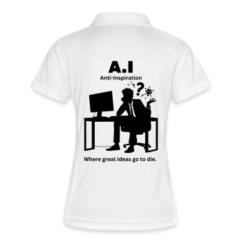 A.I - Künstliches Interesse: Vortäuschen von Begeisterung für mich - Frauen Polo atmungsaktiv - Weiß/Navy - Hinten