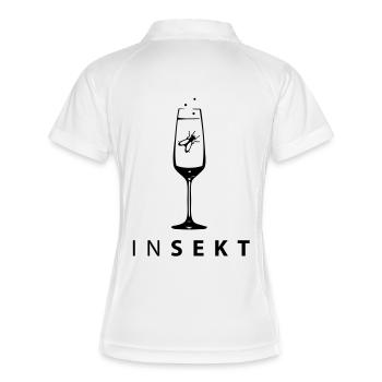 insectes - Polo respirant Femme - blanc/marine - Dos