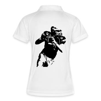 Quarterback / Football américain - Polo respirant Femme - blanc/marine - Dos