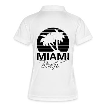 miami beach - Women's Polo breathable - white/navy - Back