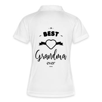BEST Grandma ever - Polo respirant Femme - blanc/marine - Dos