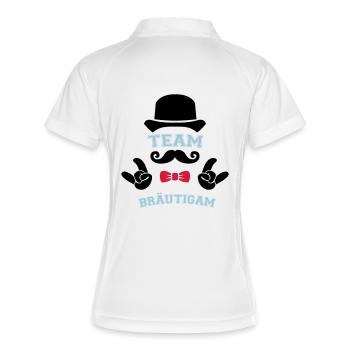 Équipe Groom - Polo respirant Femme - blanc/marine - Dos
