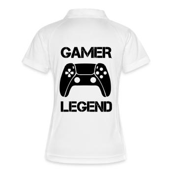 Gamer Legend - Women's Polo breathable - white/navy - Back