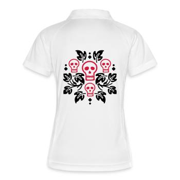 Day of the Dead Skulls - Women's Polo breathable - white/navy - Back