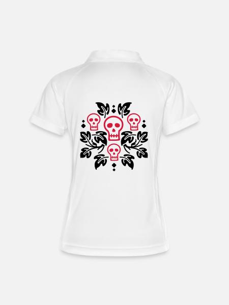 Day of the Dead Skulls - Women's Polo breathable - white/navy