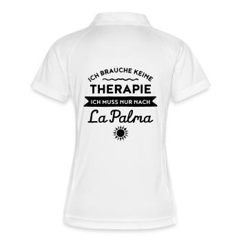 Therapie La Palma - Women's Polo breathable - white/navy - Back