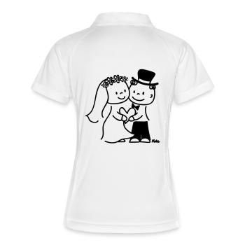 Brautpaar - Polo respirant Femme - blanc/marine - Dos