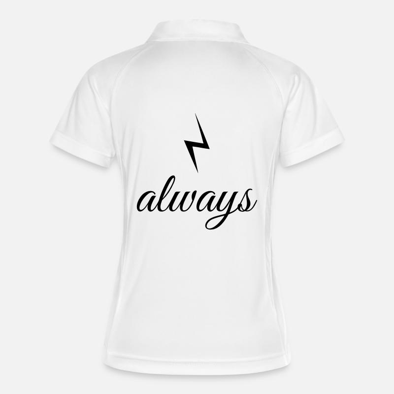 always - Women's Polo breathable - white/navy